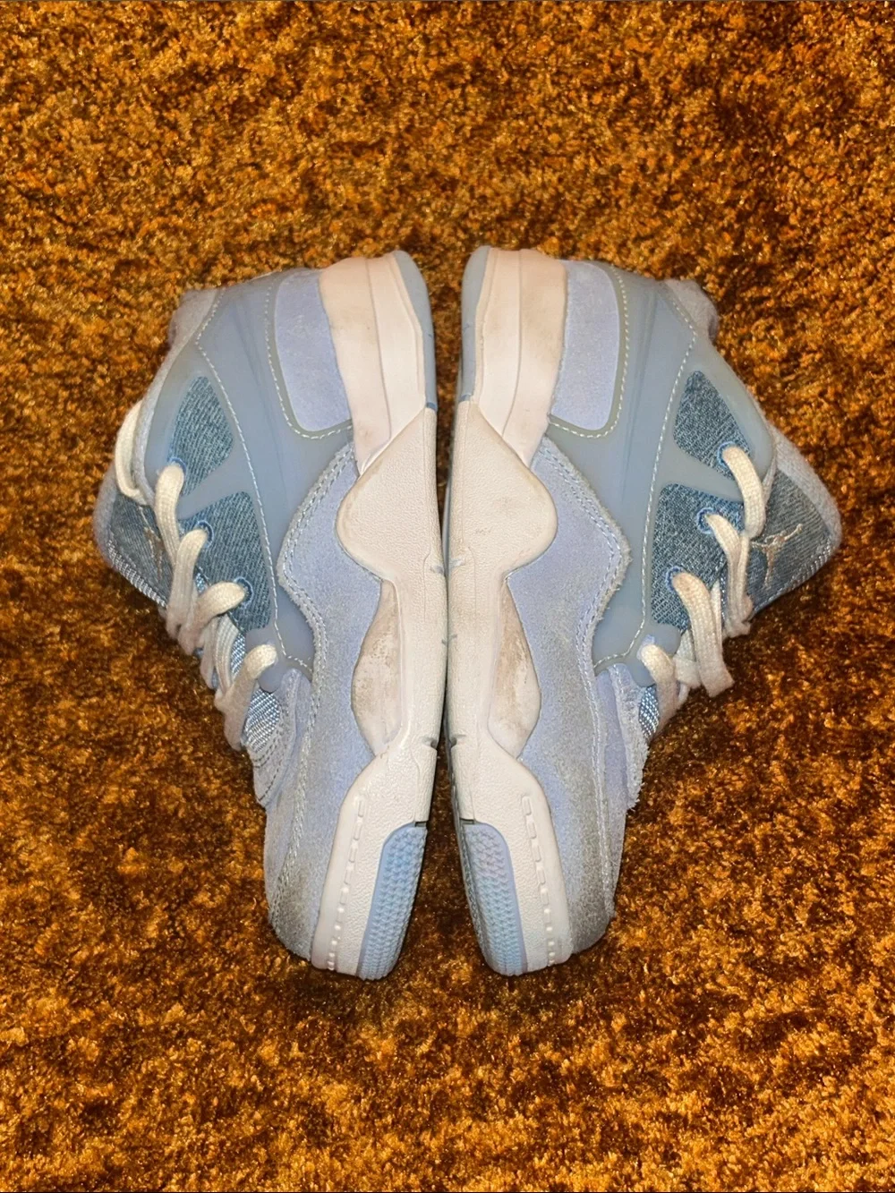 Jordan Kids' Light Blue and White Sneakers